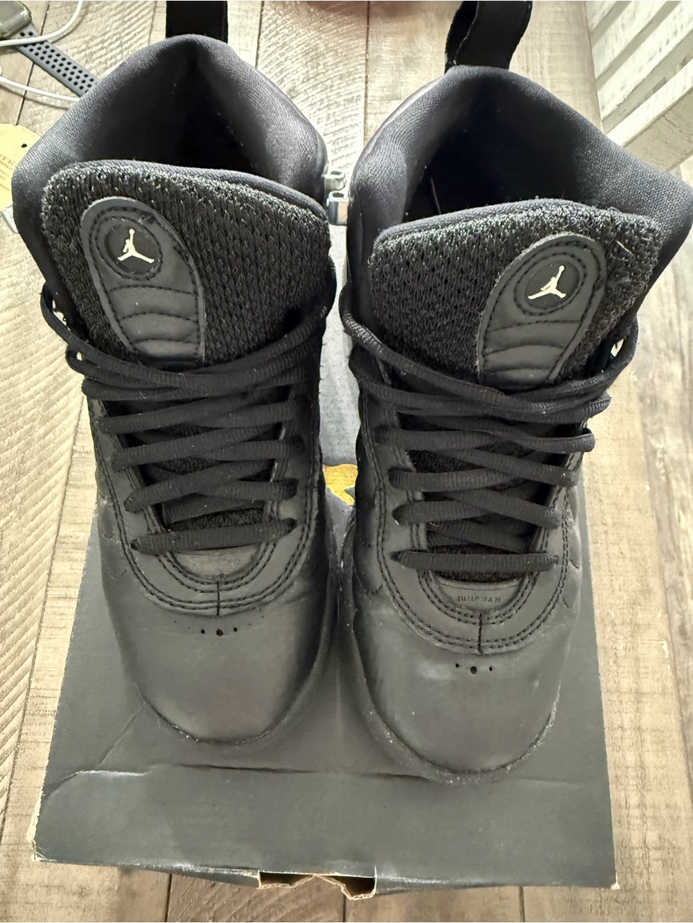Jordan Jumpman Pro Kids Sneakers Black with Silver Accents
